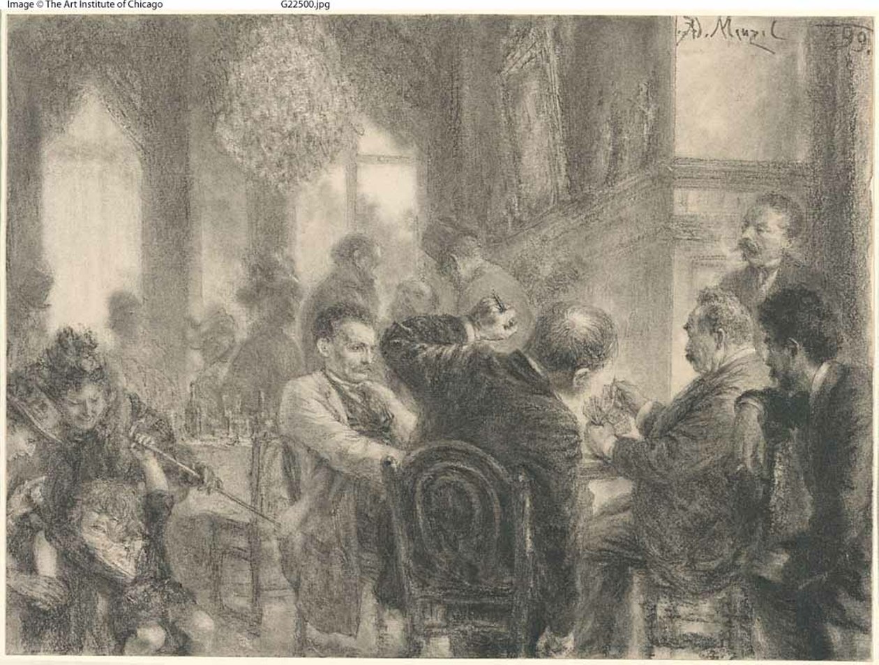 Gra karciana autorstwa Adolph Menzel