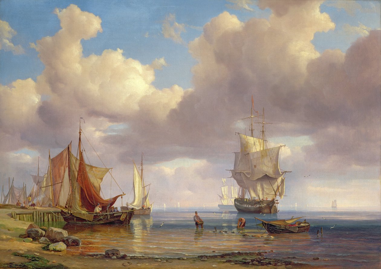 Spokojne morze autorstwa Adolph Friedrich Vollmer