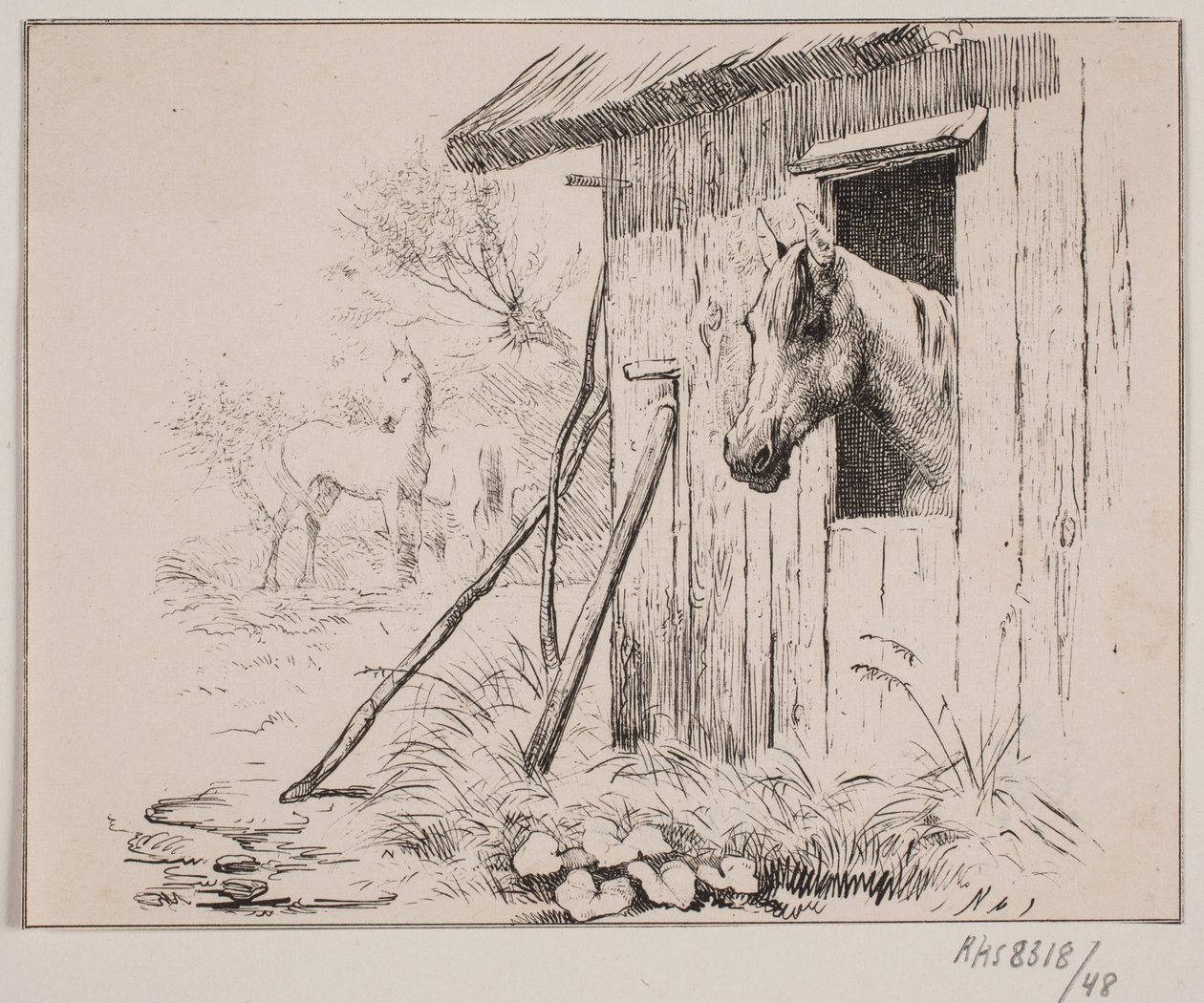Koń młyński autorstwa Johan Adolph Kittendorff