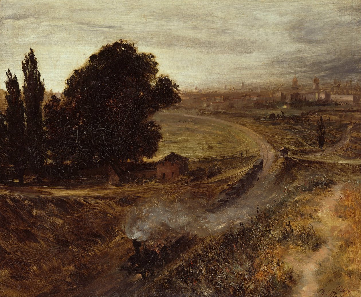 Kolej Berlin-Poczdam, 1847 autorstwa Adolph Menzel