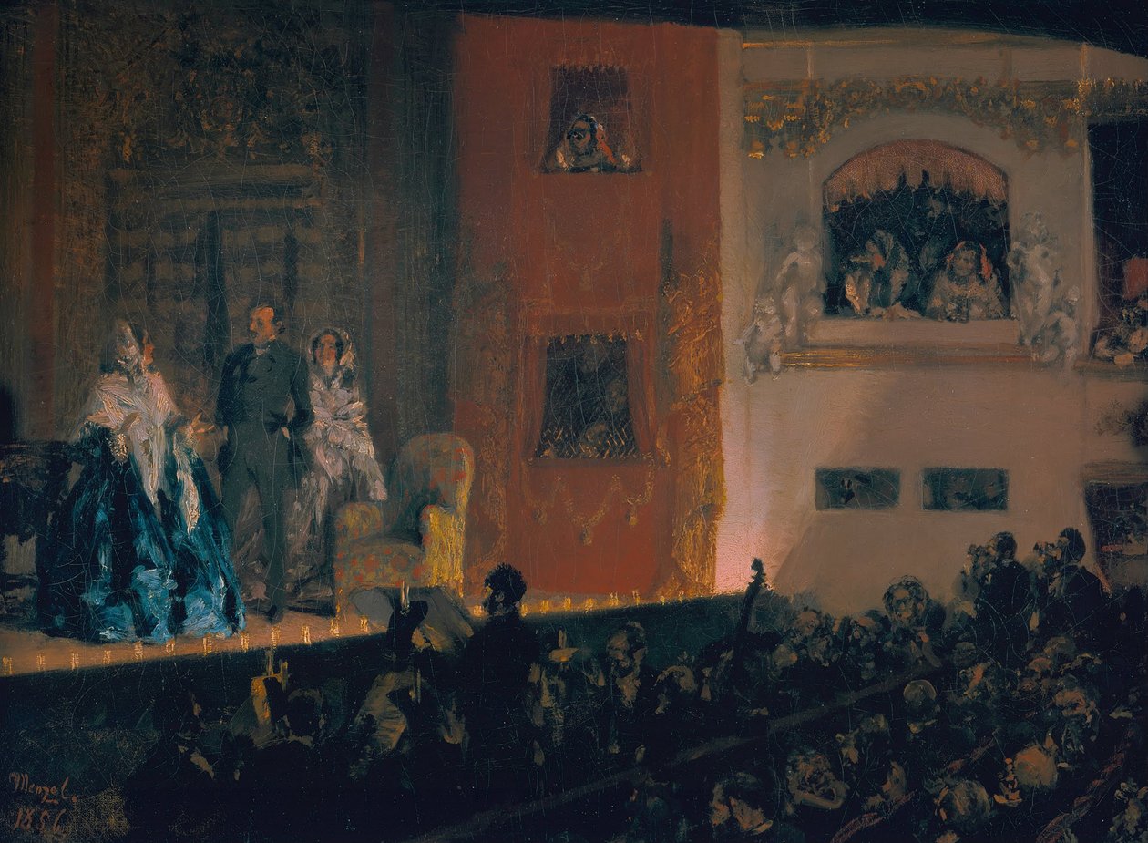 Teatr Gymnase w Paryżu, 1856 r. autorstwa Adolph Menzel