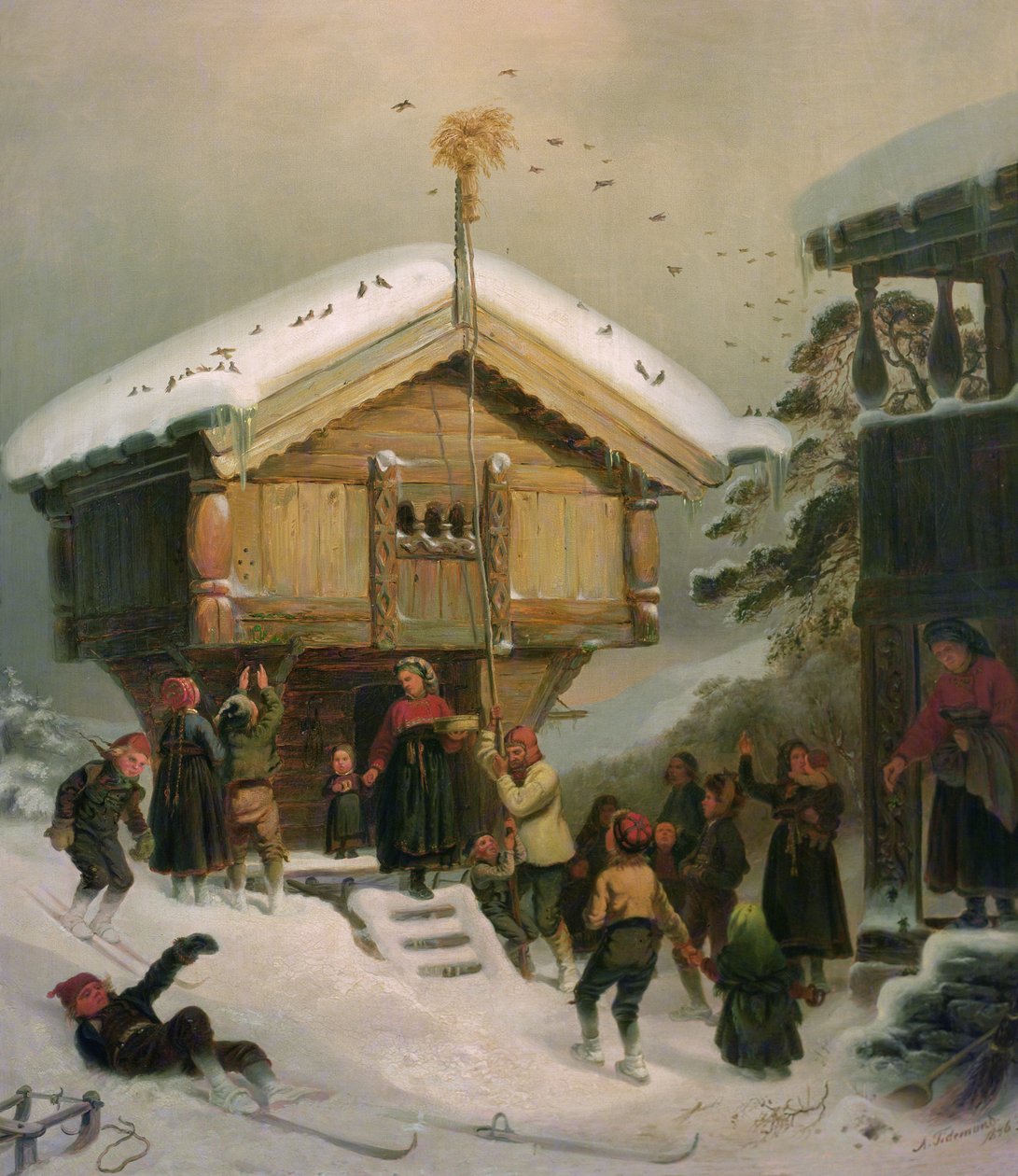 Boże Narodzenie zwyczaj autorstwa Adolph Tidemand