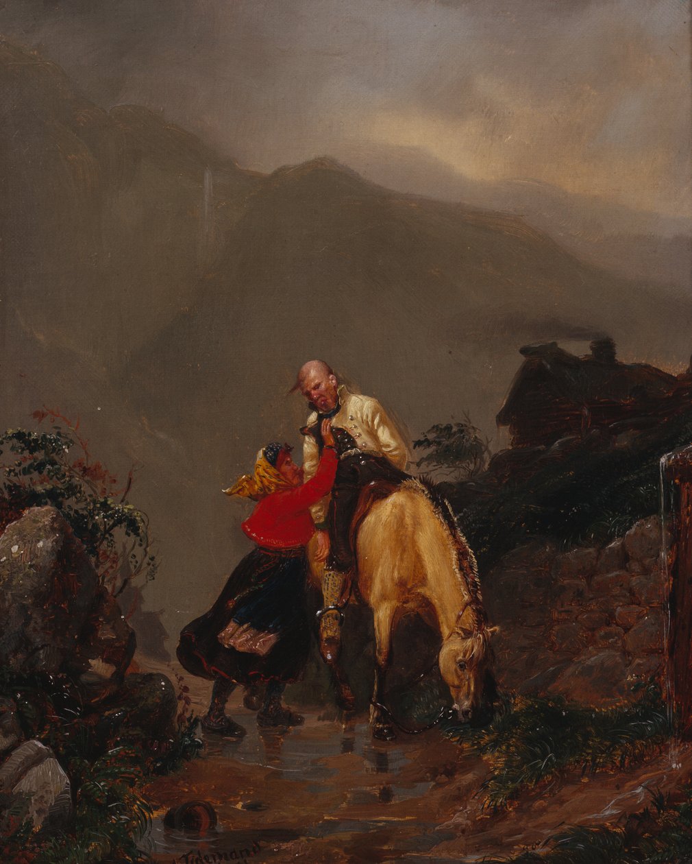 Z kościoła autorstwa Adolph Tidemand