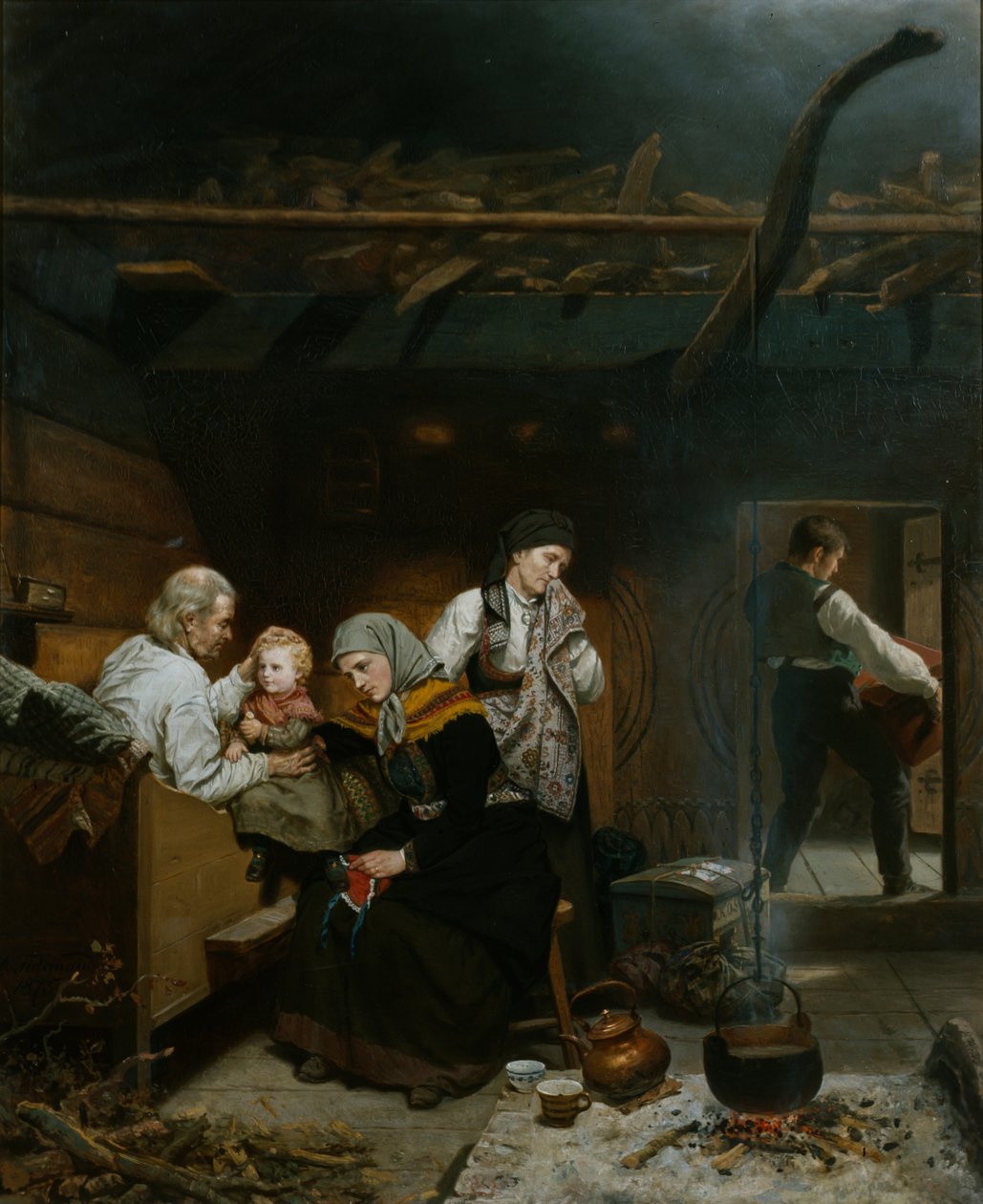 Błogosławieństwo Dziadka autorstwa Adolph Tidemand