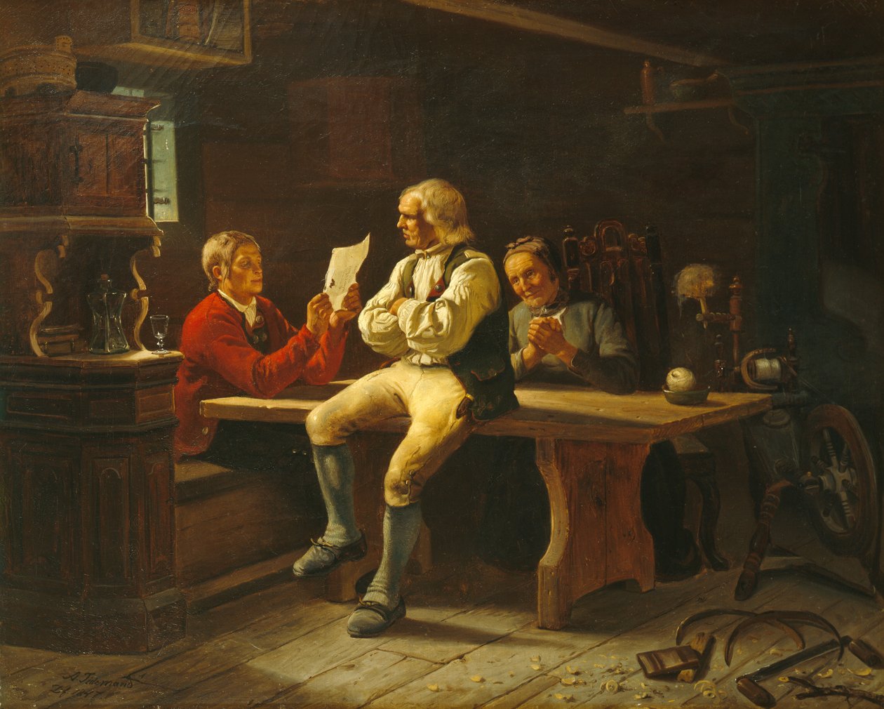 List z Ameryki autorstwa Adolph Tidemand