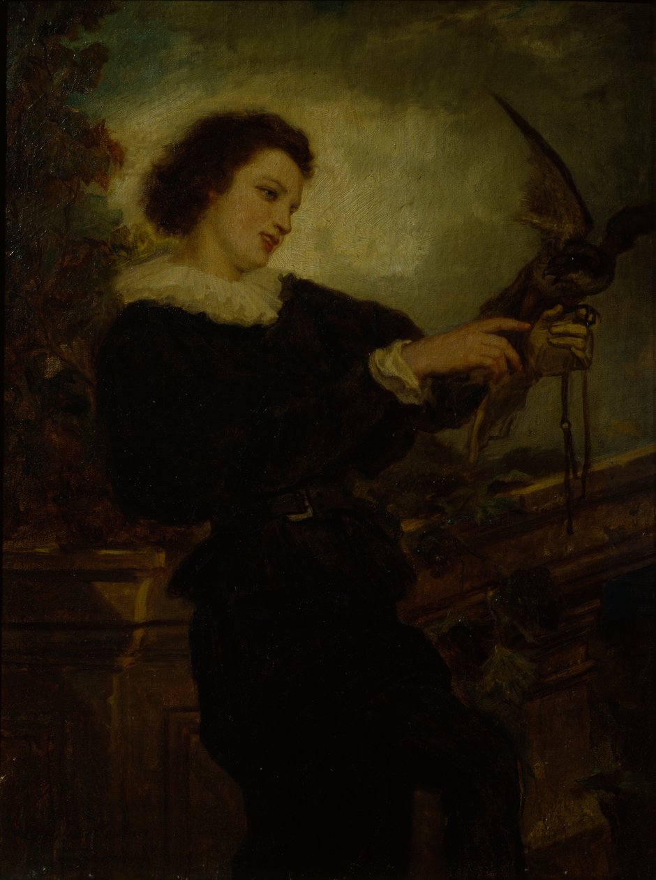 Sokolnik (olej na płótnie) autorstwa Adolph Tidemand