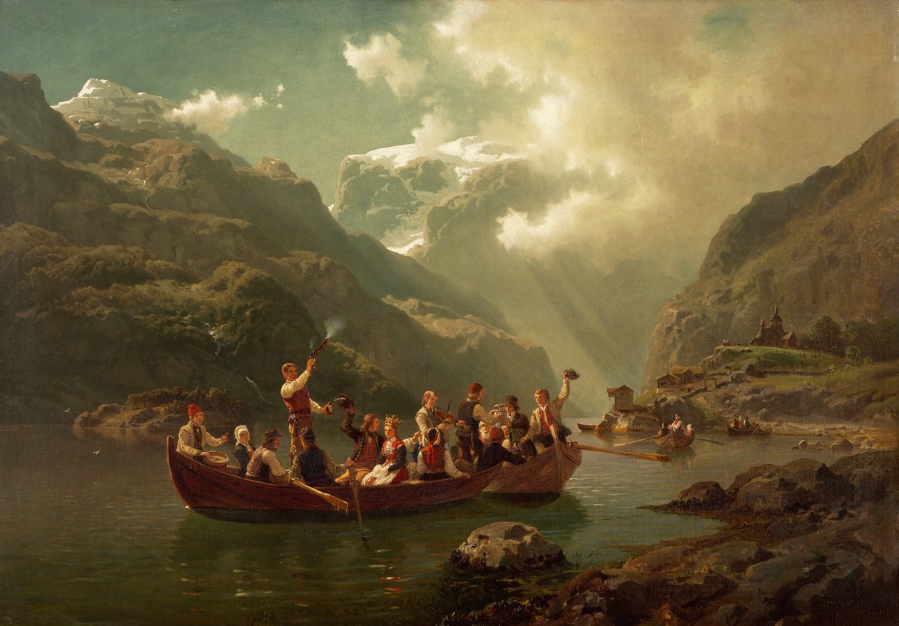 Ślub w Hardanger autorstwa Adolph Tidemand