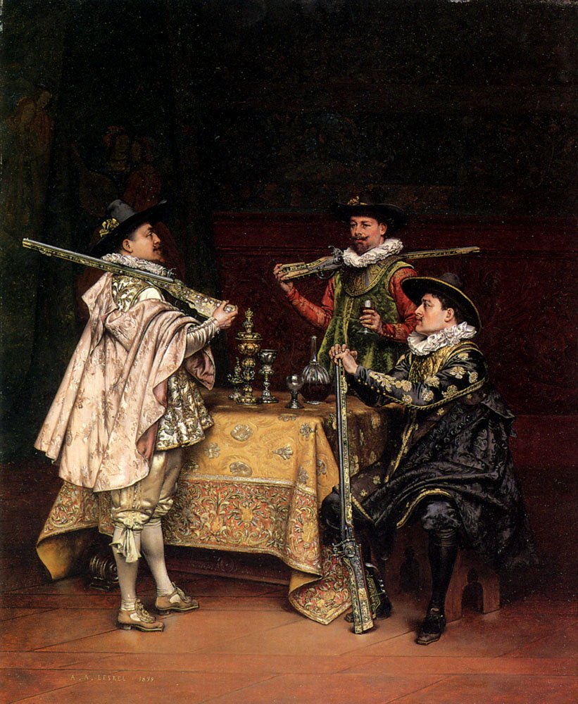 Dni strzelają autorstwa Adolphe Alexandre Lesrel