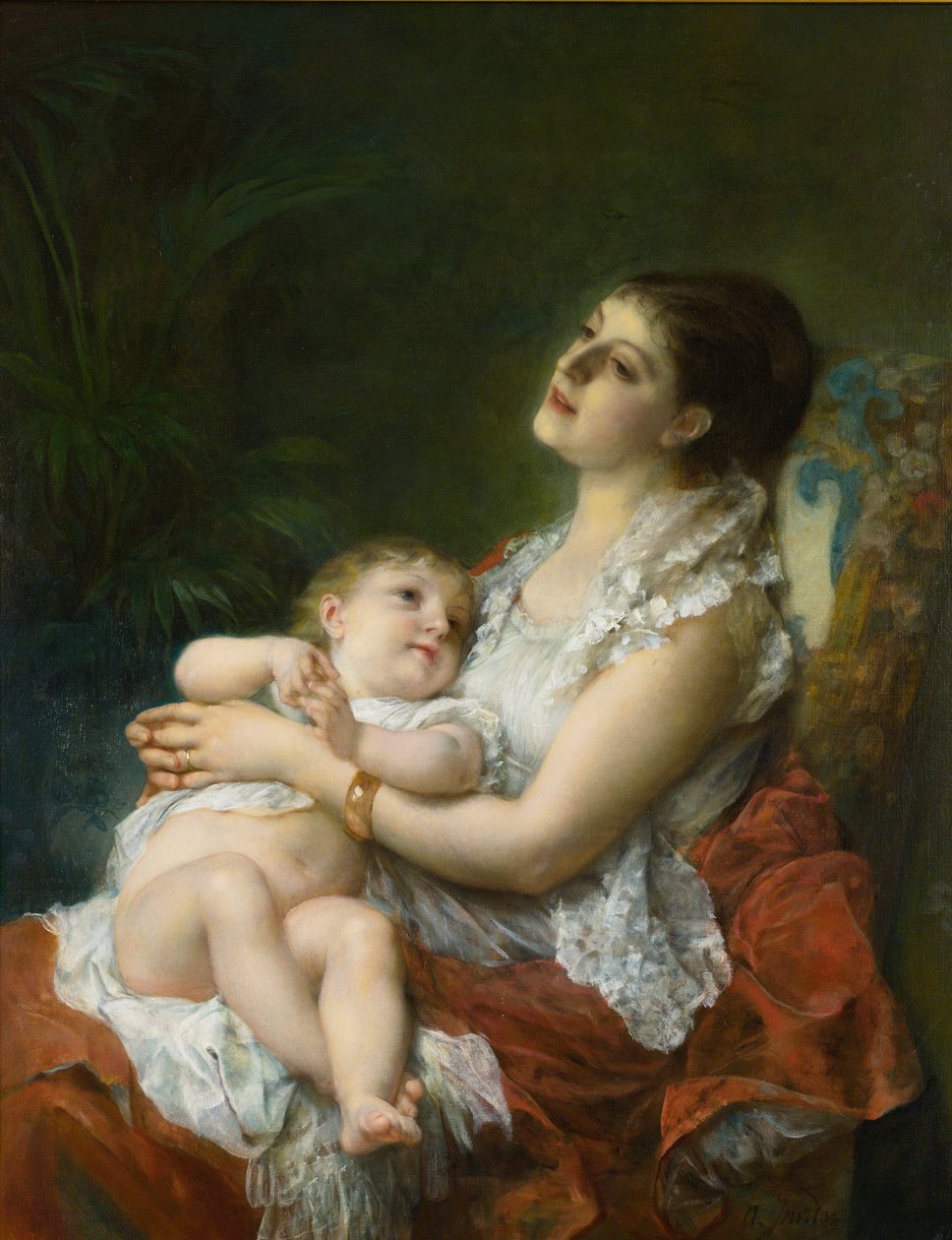 Uścisk Matki autorstwa Adolphe Jourdan