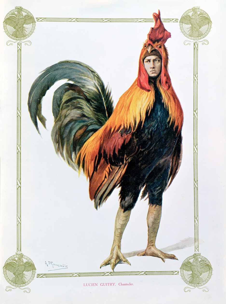Lucien Guitry (1860-1925) w „Chantecler” Edmonda Rostanda (1868-1918) autorstwa Adolphe Thomasse