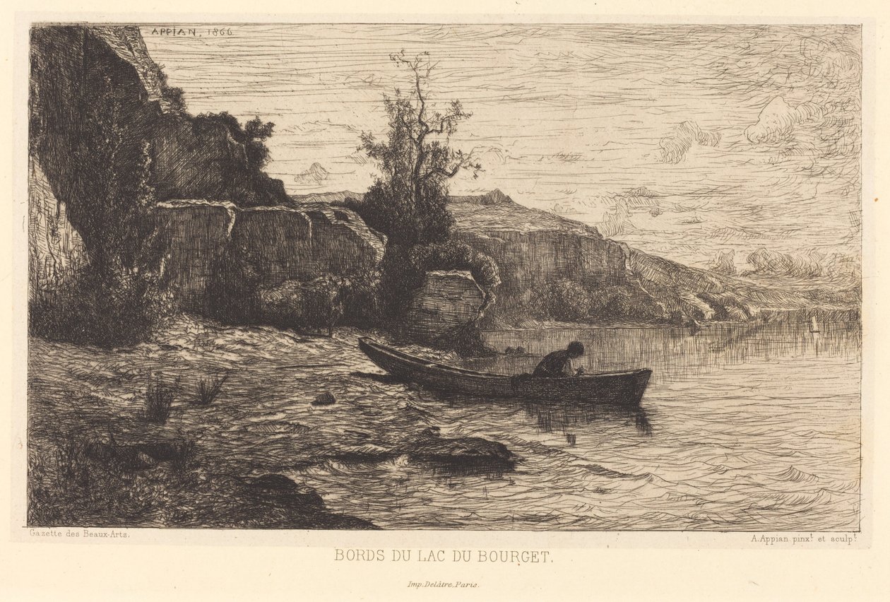 Krawędzie jeziora Bourget autorstwa Adolphe Appian
