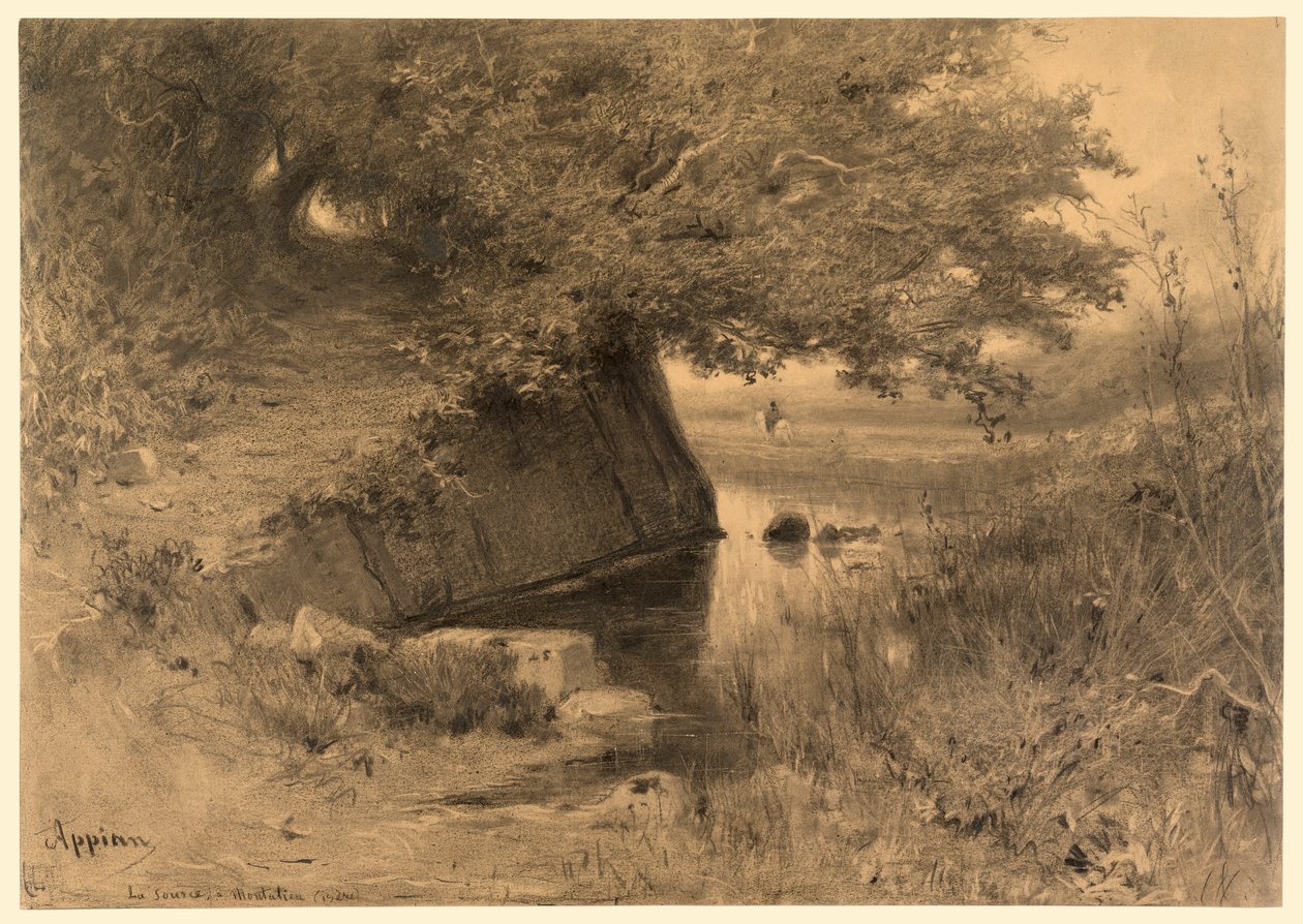 Krajobraz (La source a Montalieu) autorstwa Adolphe Appian