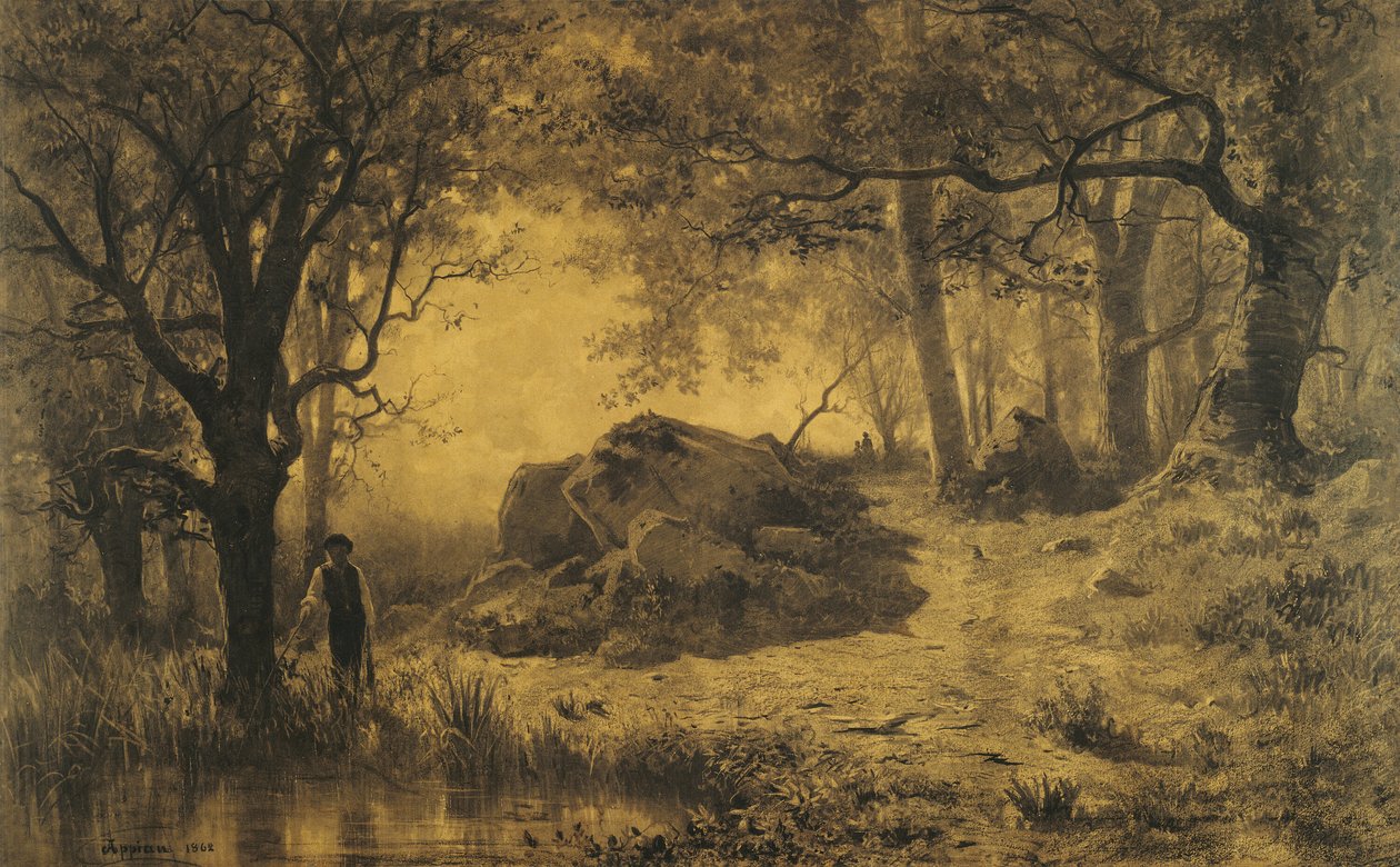 Staw na skraju lasu autorstwa Adolphe Appian