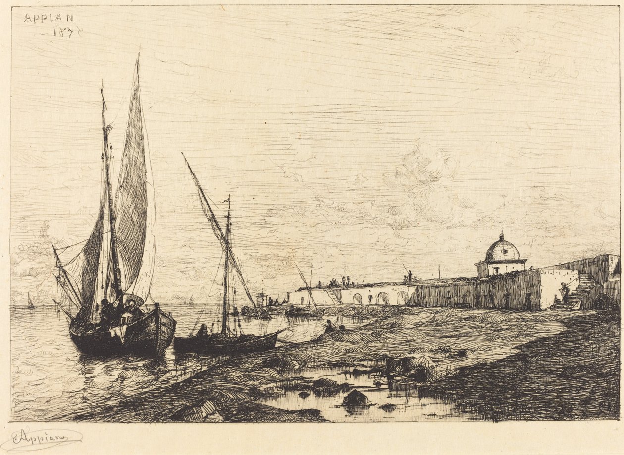 Port San Remo autorstwa Adolphe Appian