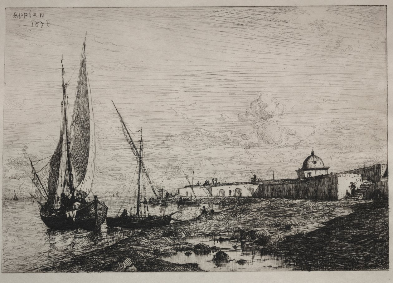 Port w San Remo autorstwa Adolphe Appian