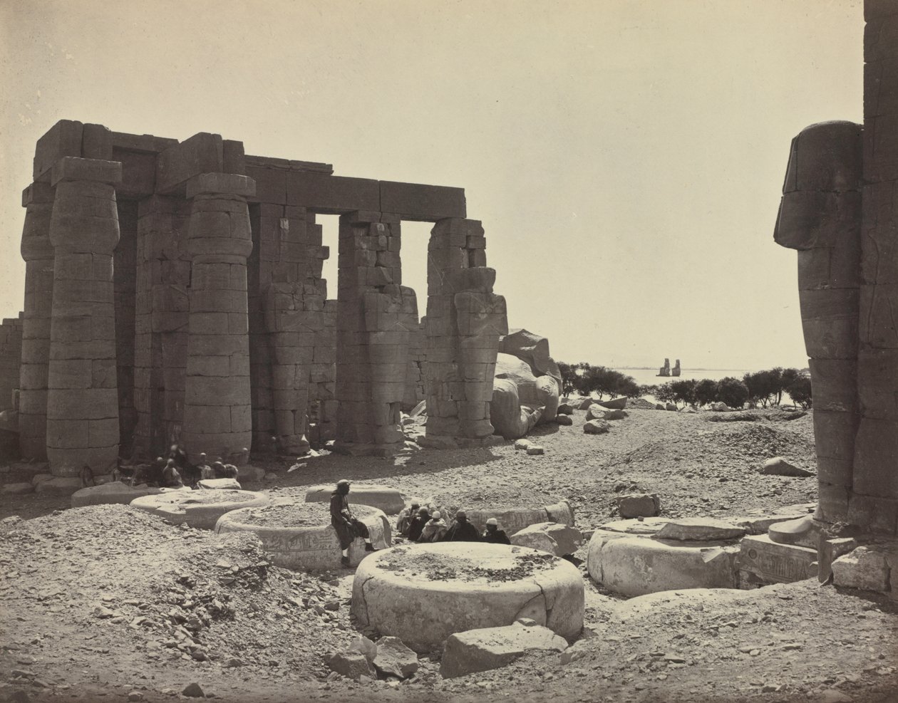Ramesseum, Teby autorstwa Adolphe Braun