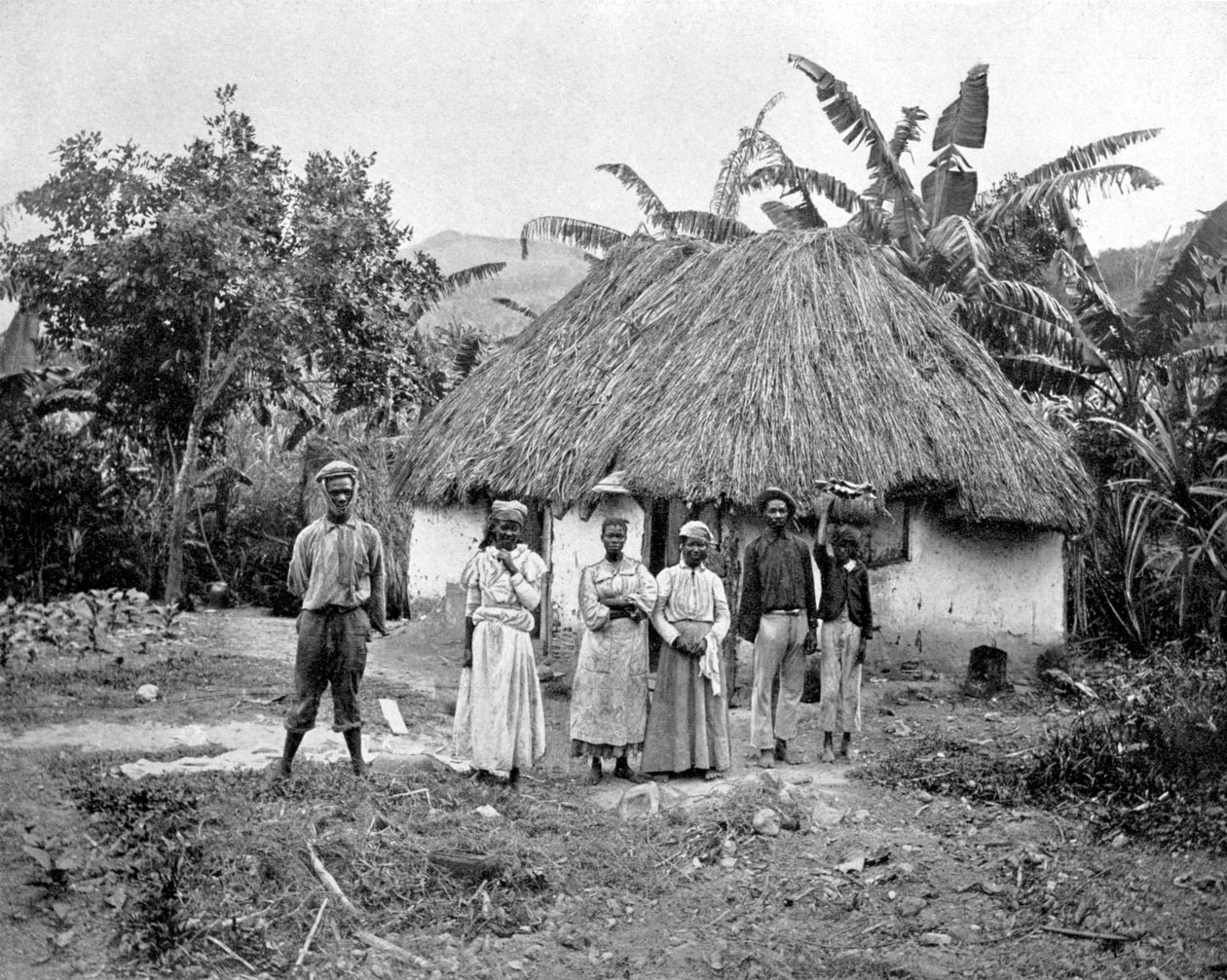 Chata Murzynów, Jamajka, ok. 1905. autorstwa Adolphe Duperly and Son