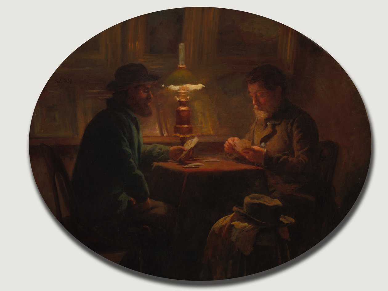 Gra karciana u „Ojca Martina” autorstwa Adolphe Felix Cals