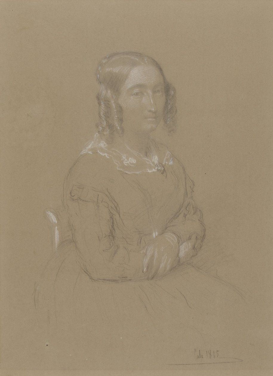 Portret damy autorstwa Adolphe Felix Cals