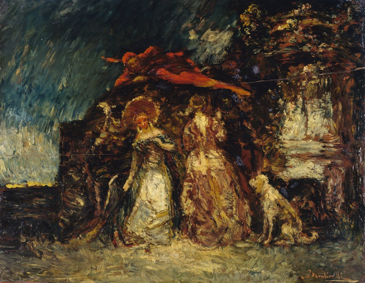 Mefistofeles autorstwa Adolphe Joseph Thomas Monticelli