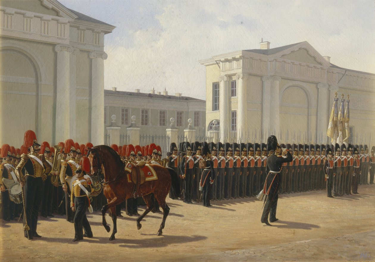 Pułk Leib Guard Izmailovo, 1846 autorstwa Adolphe Ladurner
