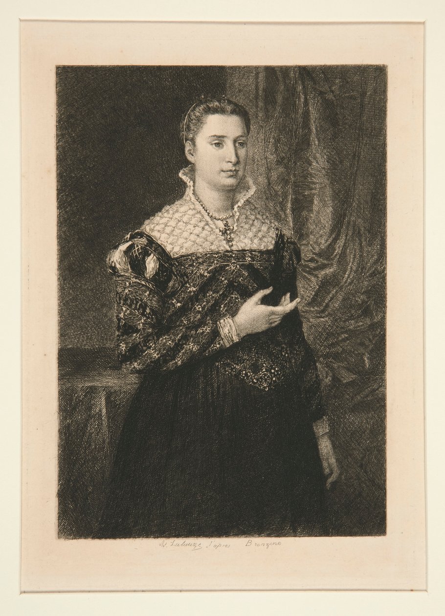 Portret damy autorstwa Adolphe Lalauze