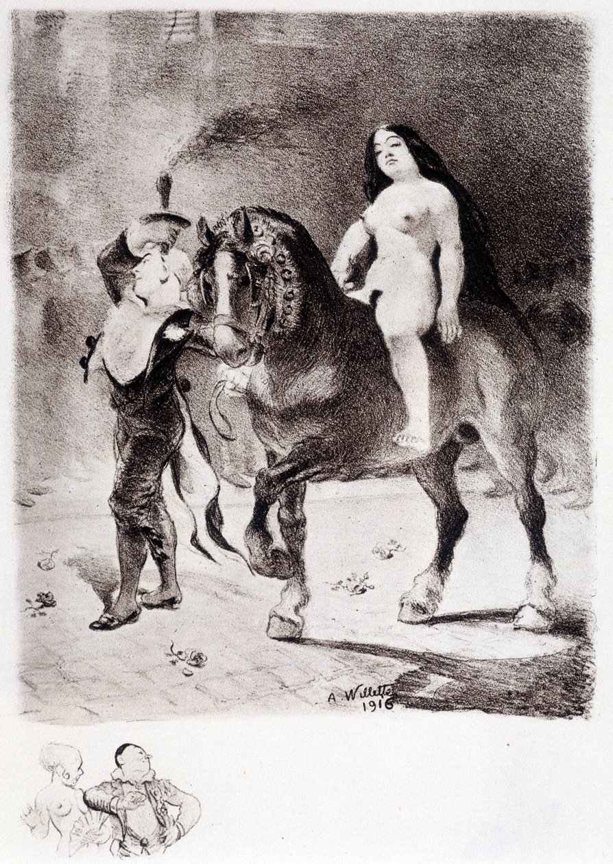 Duma - rysunek Willette autorstwa Adolphe Leon Willette