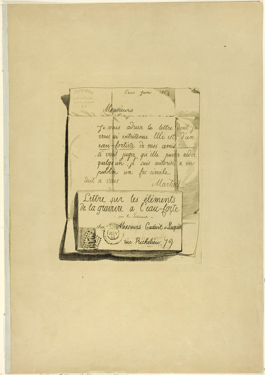 List o elementach akwaforty autorstwa Adolphe Martial Potemont