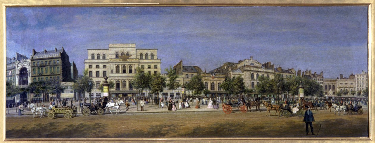 Paryż, Boulevard du Temple autorstwa Adolphe Martial Potemont