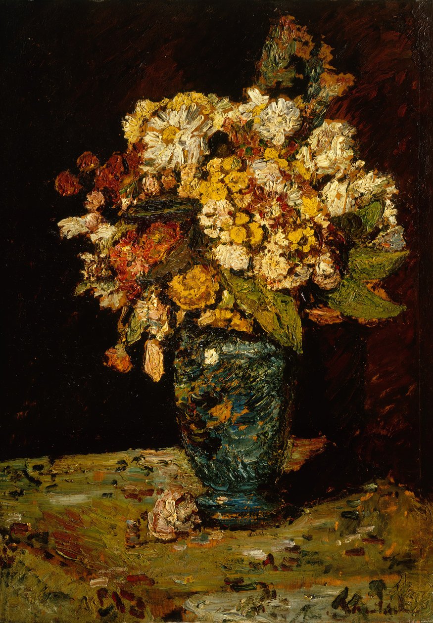 Kwiaty w niebieskim wazonie, 1879-1883. autorstwa Adolphe Joseph Thomas Monticelli