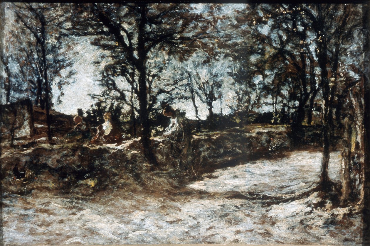 Krajobraz. Fontainebleau, XIX wiek. autorstwa Adolphe Joseph Thomas Monticelli