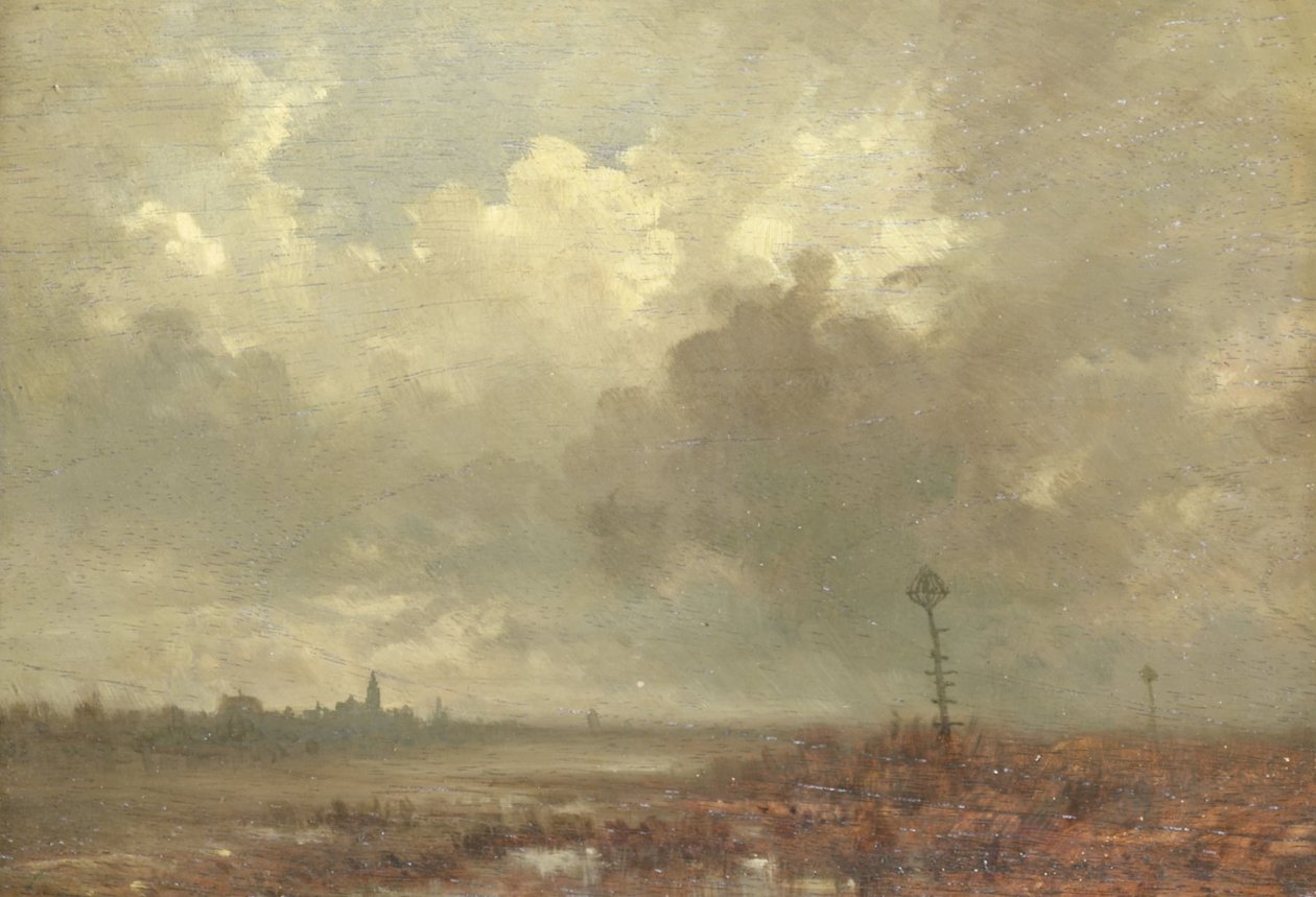 Widok na rzekę w nocy? autorstwa Adolphe Mouilleron