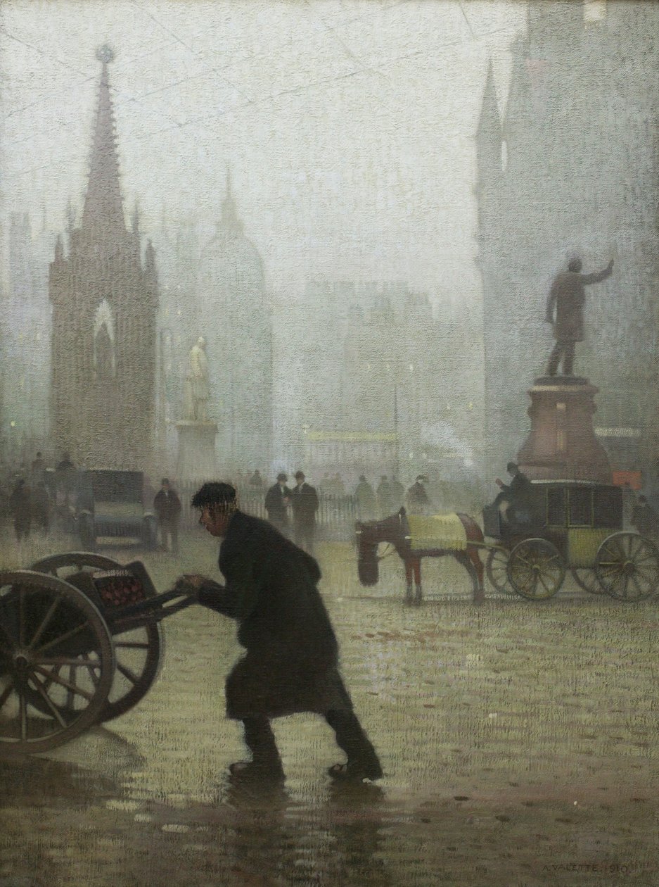 Plac Alberta w Manchesterze autorstwa Adolphe Valette