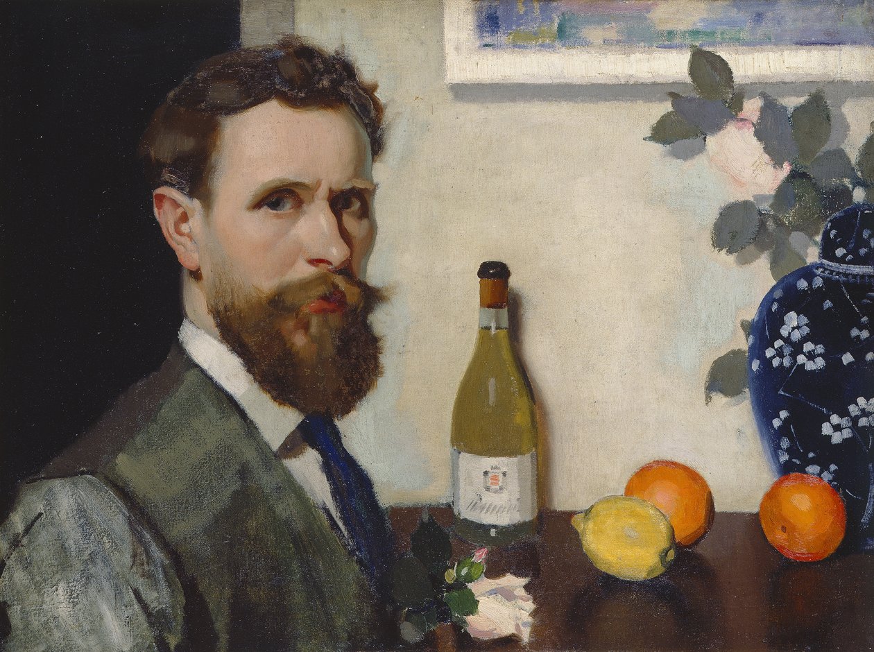 Autoportret, ok. 1917 (olej na płótnie) autorstwa Adolphe Valette