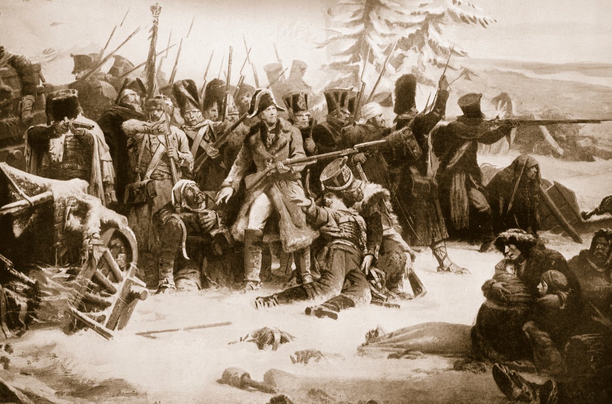 Marszałek Ney wspierający francuską straż tylną autorstwa Adolphe Yvon