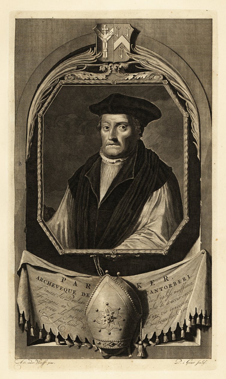 Matthew Parker (1504-1575) (rycina) autorstwa Adriaan van der (after) Werff