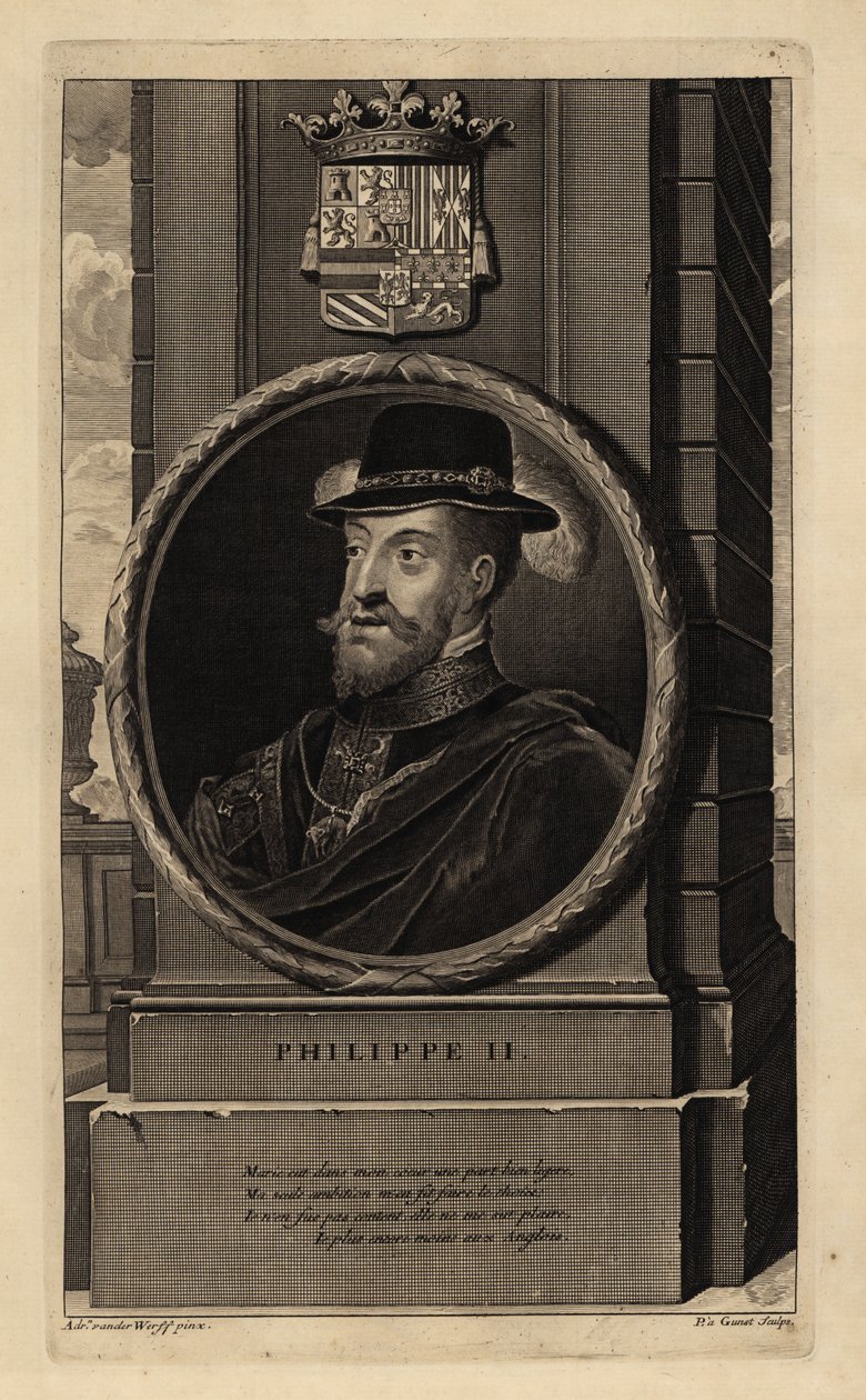 Filip II (1527-1598) (ryc.) autorstwa Adriaan van der (after) Werff