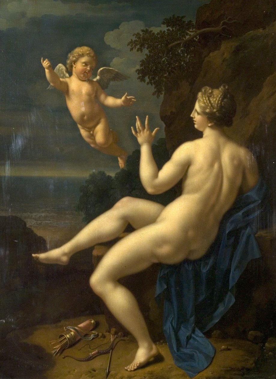 Wenus i Kupidyn, 1709 autorstwa Adriaan van der Werff