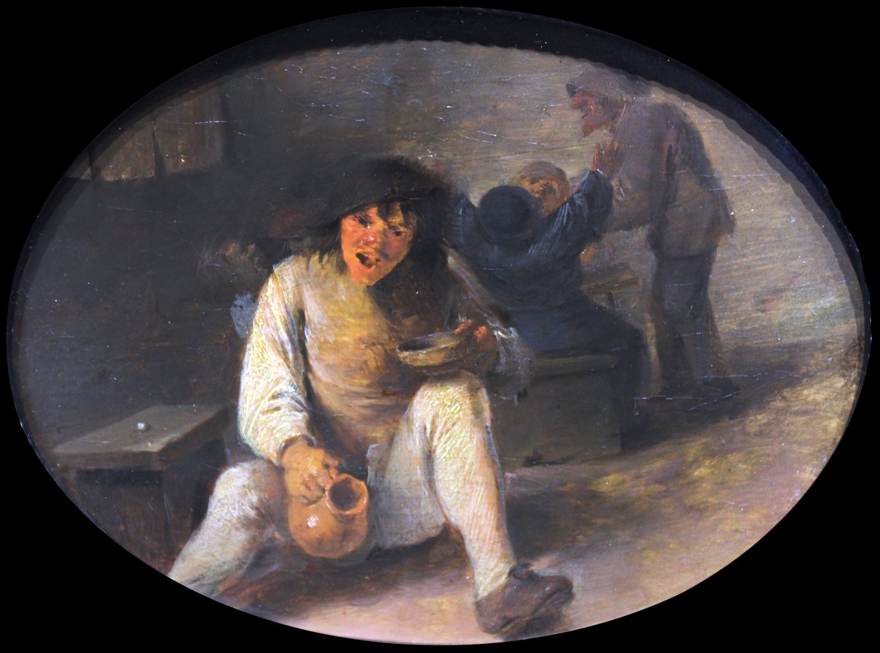 Pijany chłop autorstwa Adriaen Brouwer