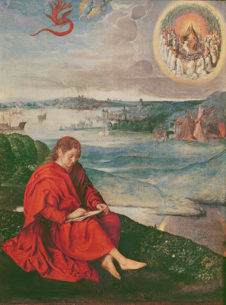 Św. Jan z Patmos autorstwa Adriaen Isenbrandt or Isenbrant