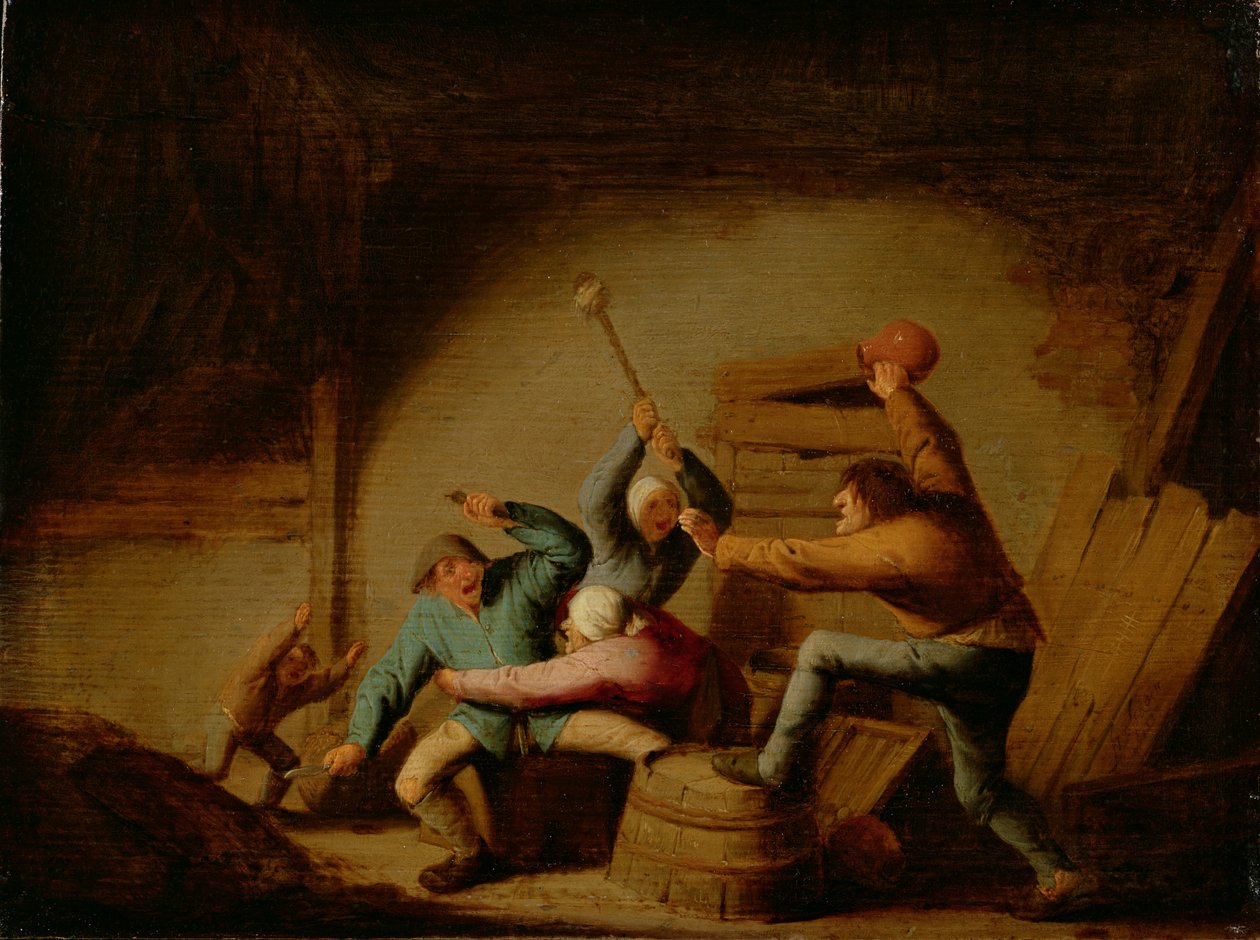 Walka autorstwa Adriaen Jansz. van Ostade