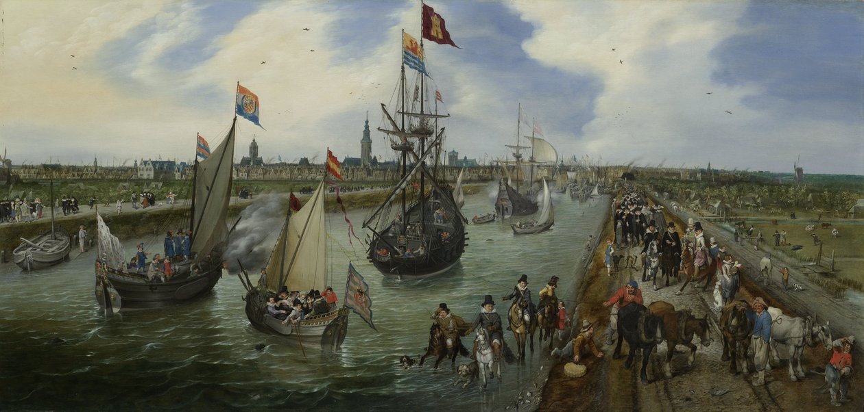 Port w Middelburgu autorstwa Adriaen van de Venne  