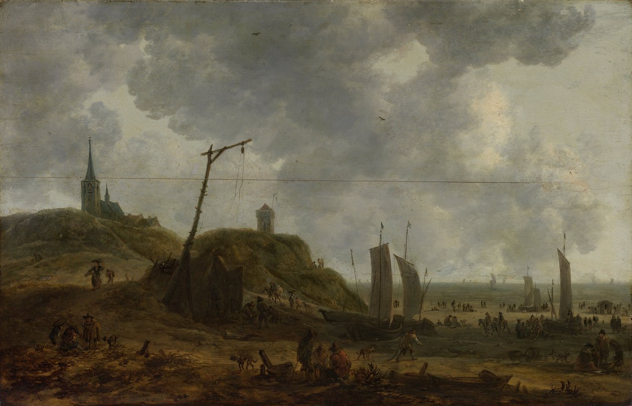 Plaża w Katwijk autorstwa Adriaen van der Cabel