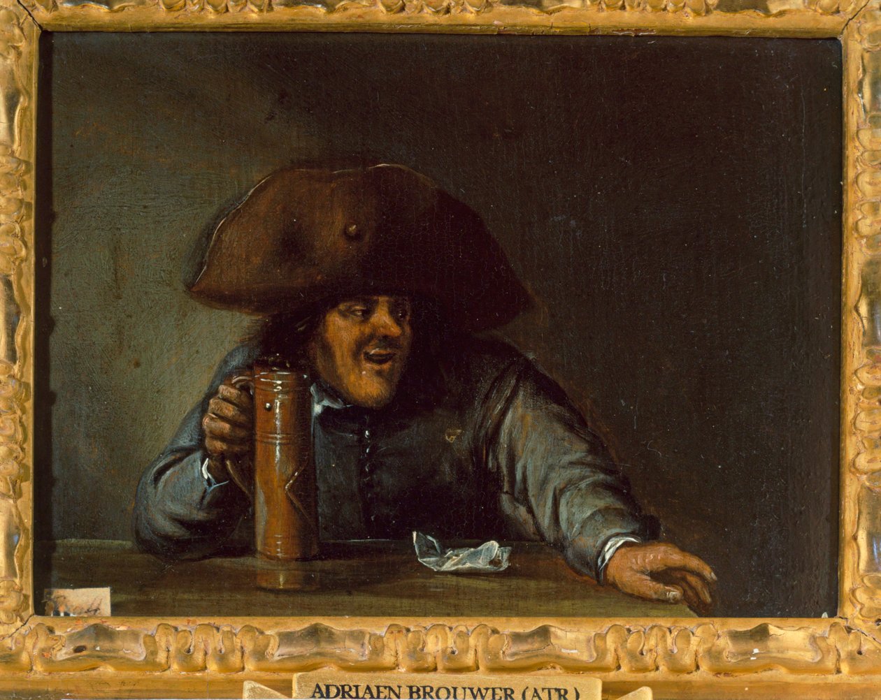 Mężczyzna pijący. 889 ... autorstwa Adriaen Brouwer