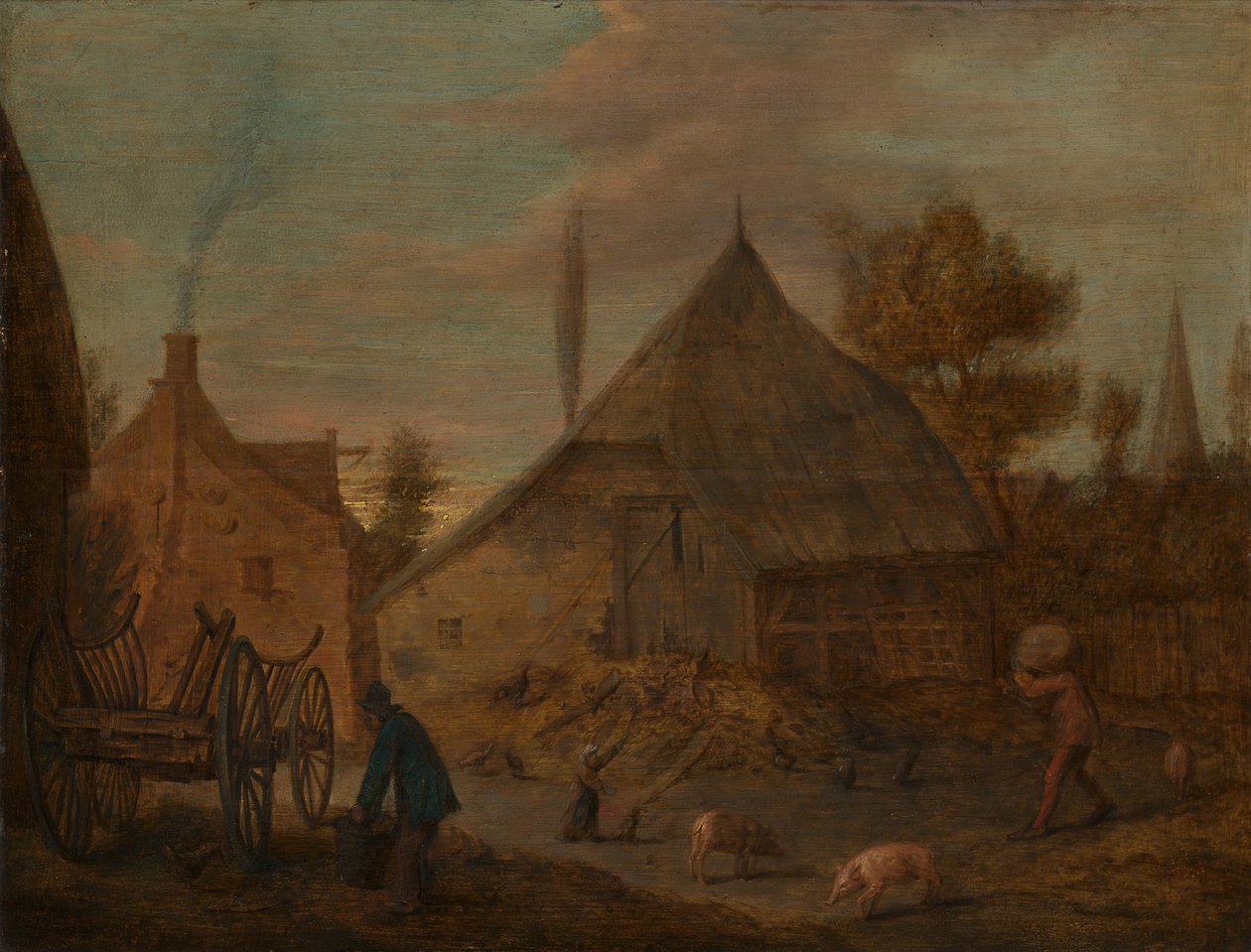 Podwórze autorstwa Adriaen Brouwer