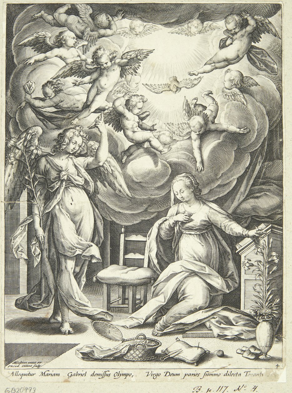 Zwiastowanie Maryi autorstwa Adriaen Collaert