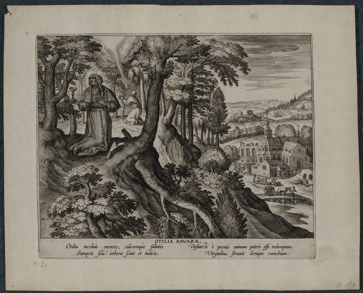 Otilia Bavara. autorstwa Adriaen Collaert