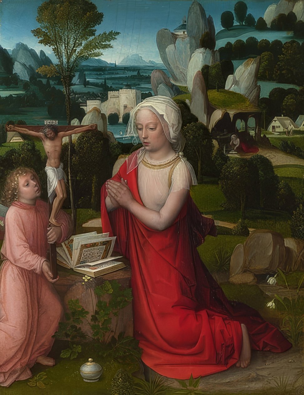 Maria Magdalena w pejzażu. około 1520 autorstwa Adriaen Isenbrandt or Isenbrant