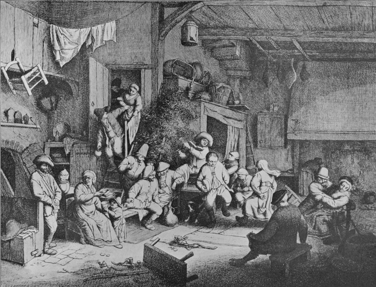 Taniec w tawernie, 1652 autorstwa Adriaen Jansz. van Ostade