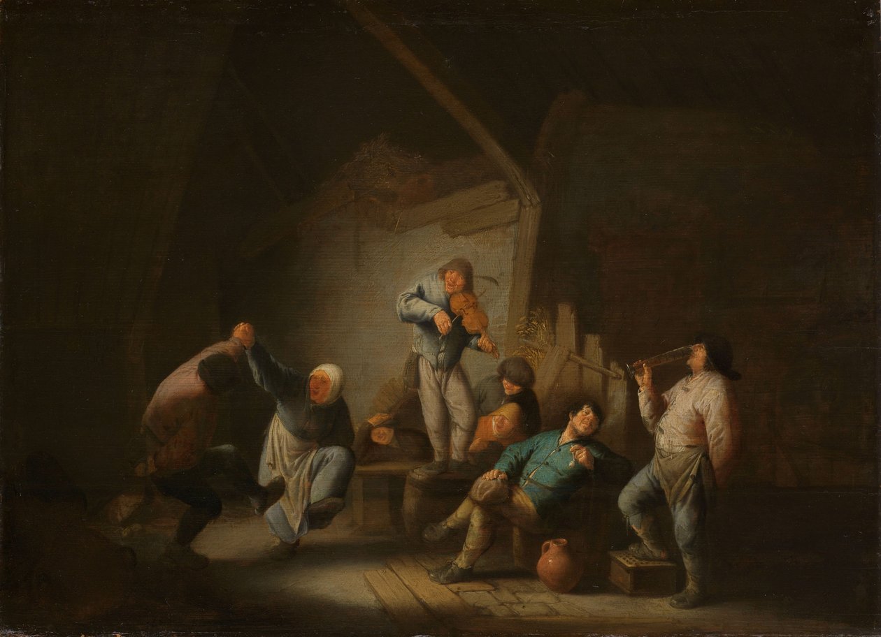 Tańcząca para, 1625-40 autorstwa Adriaen Jansz. van Ostade